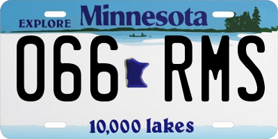 MN license plate 066RMS