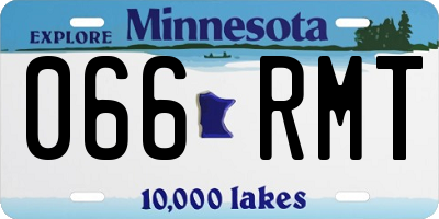MN license plate 066RMT