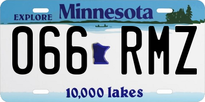 MN license plate 066RMZ