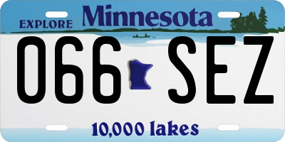 MN license plate 066SEZ