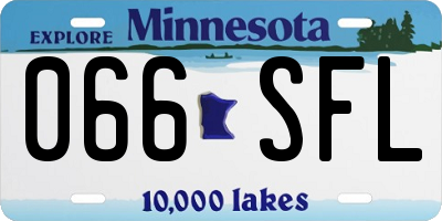 MN license plate 066SFL