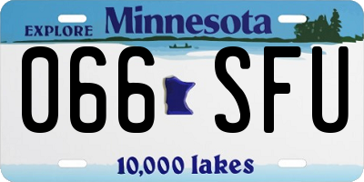 MN license plate 066SFU