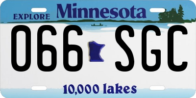 MN license plate 066SGC