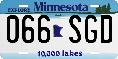 MN license plate 066SGD