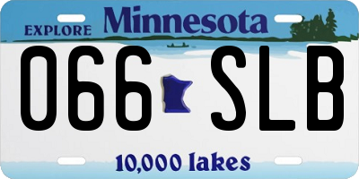 MN license plate 066SLB