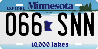 MN license plate 066SNN