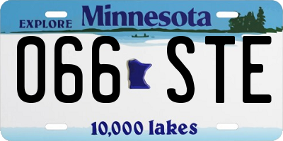 MN license plate 066STE