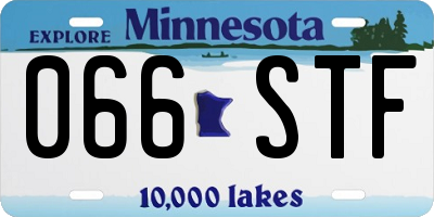 MN license plate 066STF