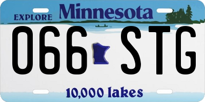 MN license plate 066STG