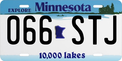 MN license plate 066STJ