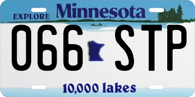MN license plate 066STP