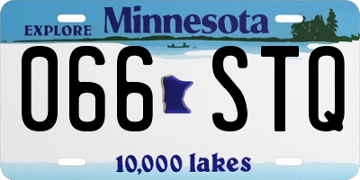 MN license plate 066STQ