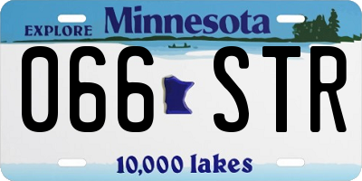 MN license plate 066STR
