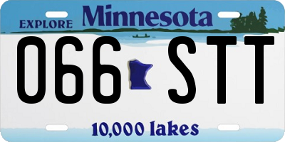 MN license plate 066STT