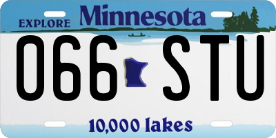 MN license plate 066STU
