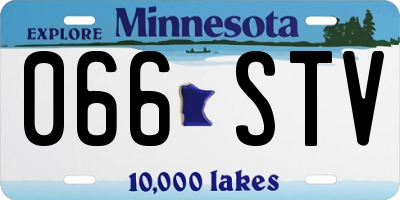 MN license plate 066STV