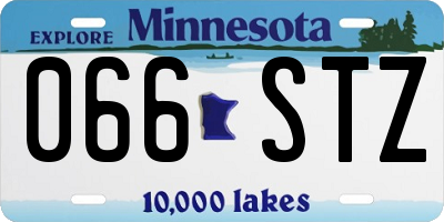 MN license plate 066STZ