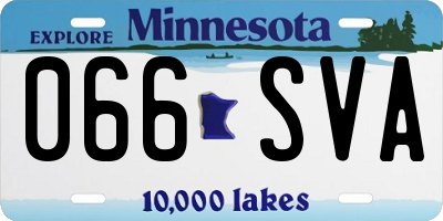 MN license plate 066SVA