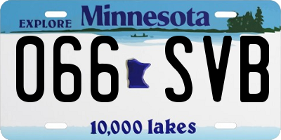 MN license plate 066SVB