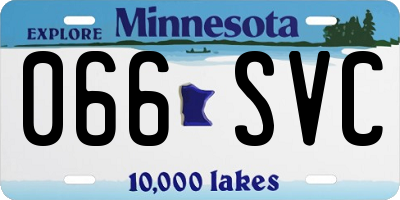 MN license plate 066SVC