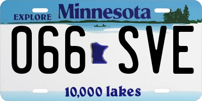 MN license plate 066SVE