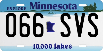 MN license plate 066SVS