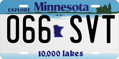 MN license plate 066SVT