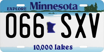MN license plate 066SXV
