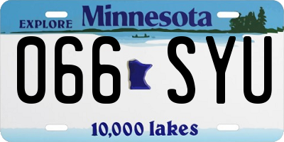 MN license plate 066SYU