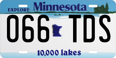 MN license plate 066TDS