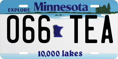 MN license plate 066TEA