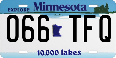 MN license plate 066TFQ