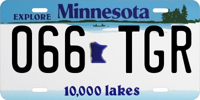 MN license plate 066TGR