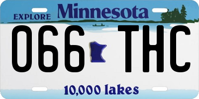 MN license plate 066THC