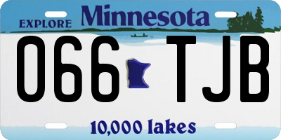 MN license plate 066TJB