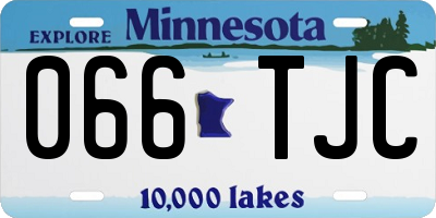MN license plate 066TJC