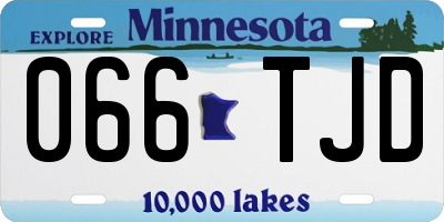 MN license plate 066TJD