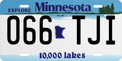 MN license plate 066TJI