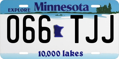 MN license plate 066TJJ