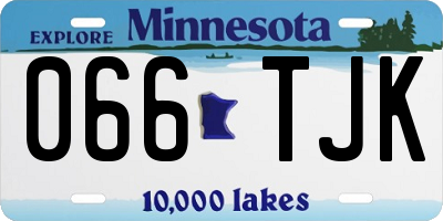 MN license plate 066TJK
