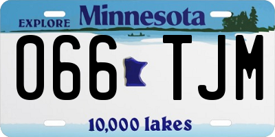 MN license plate 066TJM