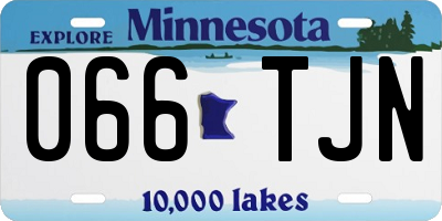 MN license plate 066TJN