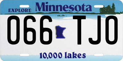 MN license plate 066TJO