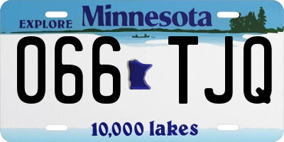 MN license plate 066TJQ