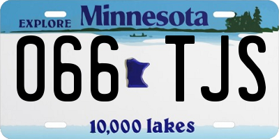 MN license plate 066TJS