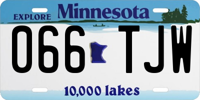 MN license plate 066TJW