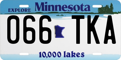 MN license plate 066TKA
