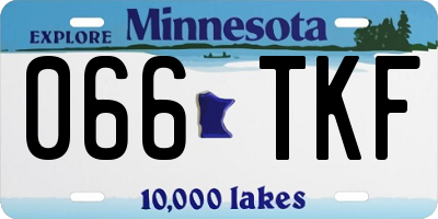 MN license plate 066TKF