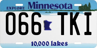 MN license plate 066TKI