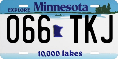 MN license plate 066TKJ